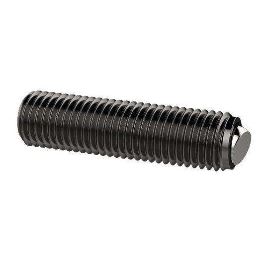 Flat Tip Aligning Socket Set Screws - M4 - 4x0.7mm - 15.5 mm - Aligning Flat Tip  - Carbon Steel with Alloy Steel SUJ2 HRC 55 -60 tip