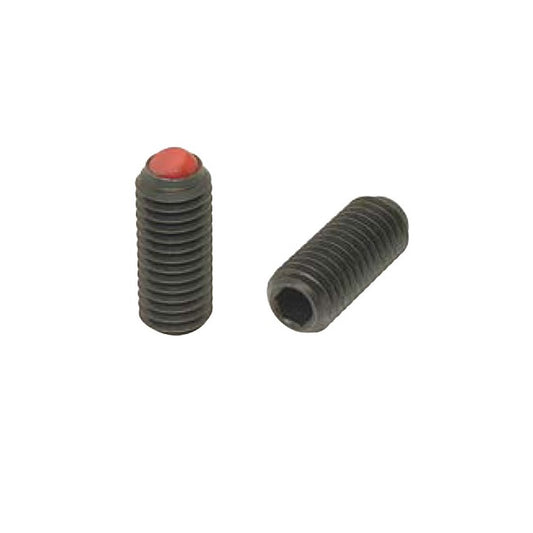 Flat Tip Aligning Socket Set Screws - M4 - 4x0.7mm - 5.7 mm - Aligning Flat Tip  - Carbon Steel with Polyacetal tip
