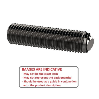 1081416 | SS080M-0250-CS-FB --- Flat Tip Aligning Socket Set Screws - M8 - 8x1.25mm - 25 mm - Aligning Flat Tip - Carbon Steel with Carbon Steel HRC 55-60 tip Screw