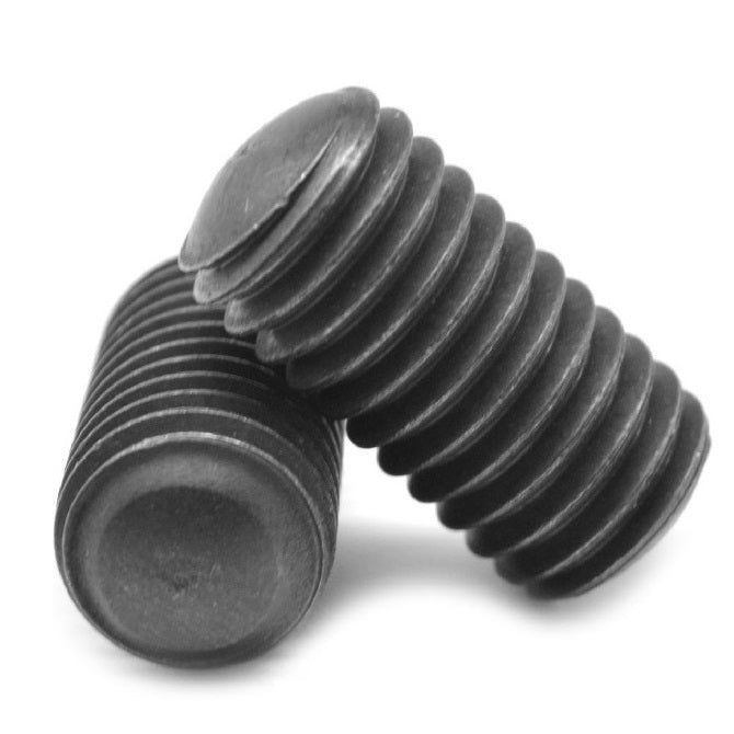 Oval Tip Socket Set Screws - 8-32 UNC - 4.17mm - 6.4 mm - Oval Tipped  - Carbon Steel - Hardened