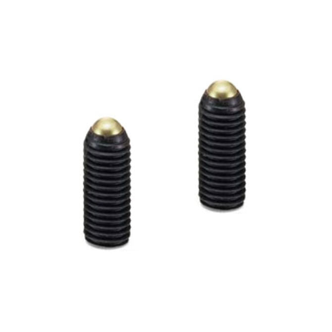 1065651 | SS060M-0108-CS-BR-RB --- Rolling Ball Tip Socket Set Screws - M6 - 6x1mm - 9.5 mm  - Carbon Steel with Brass tip Screw
