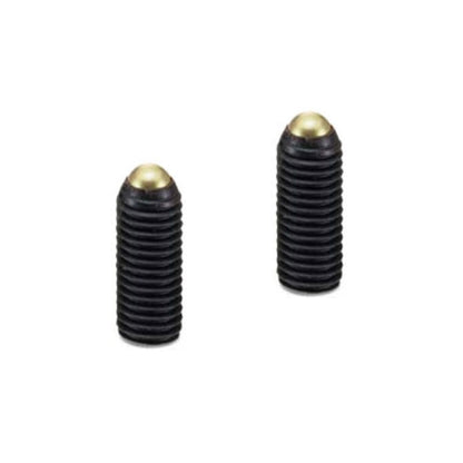 1065651 | SS060M-0108-CS-BR-RB --- Rolling Ball Tip Socket Set Screws - M6 - 6x1mm - 9.5 mm  - Carbon Steel with Brass tip Screw