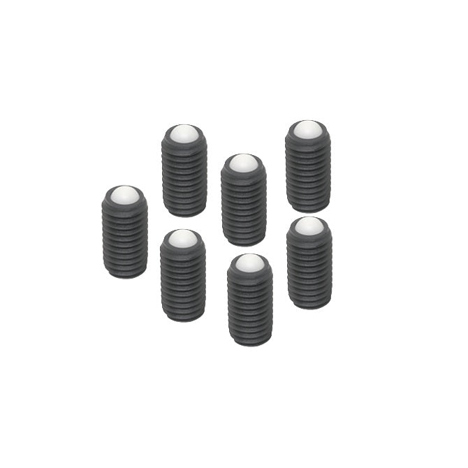 1052458 | SS040M-0105-CS-PO-RB --- Rolling Ball Tip Socket Set Screws - M4 - 4x0.7mm - 9.7 mm  - Carbon Steel with Polyacetal tip Screw