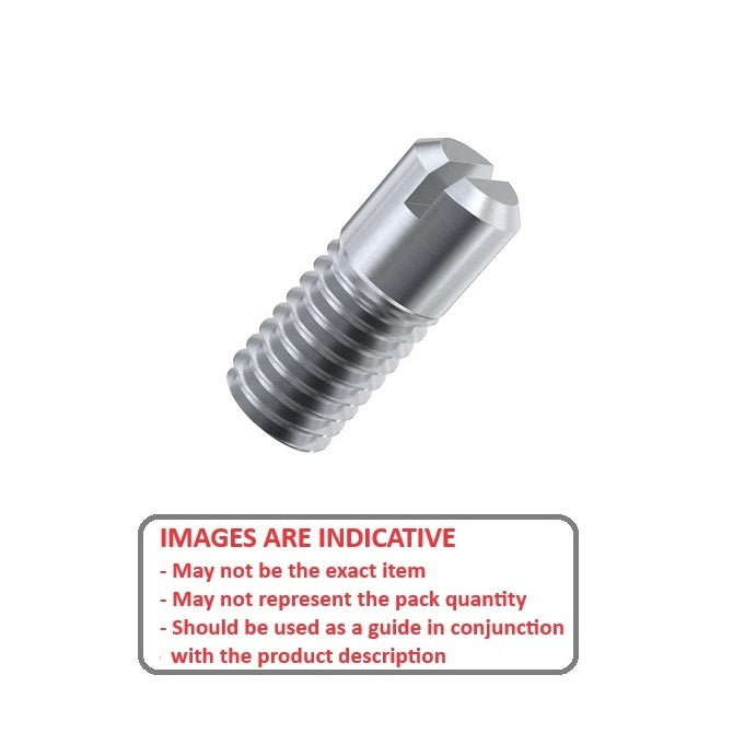 1067722 | SS060M-0300-ASP (2 Pcs) --- Partial Thread Slotted Set Screws - M6 - 6x1mm - 30 mm  - Steel Alloy, Rockwell B75 Screw