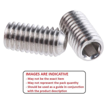 1114053 | SS160M-0900-S6 --- Standard Cup Point Socket Set Screws - M16 - 16x2mm - 90 mm 316 Stainless Steel DIN916 - Stainless Steel 316 Similar to A4, 18-10 Screw