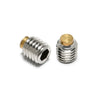 Brass Tipped Socket Set Screws - 1/4-20 UNC - 6.35mm - 12.7 mm   - Stainless Steel 18-8 Similar to A2, 303, 304 