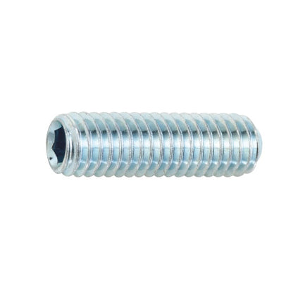 1074056 | SS064F-0080-CZ (100 Pcs) --- Standard Cup Point Socket Set Screws - 1/4-28 UNF - 6.35mm - 8 mm Zinc Plated DIN916 - Carbon Steel Screw