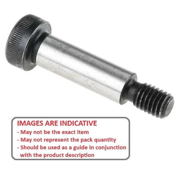 1080868 | SHLD080-020-SKT-C --- Shoulder Screws - 8x20 mm - M6x1.0 Socket Head - Carbon Steel - Hardened Screw