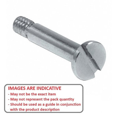 1079134 | SHLD080-008-SLL-C (2 Pcs) --- Shoulder Screws - 8x8 mm - M6x1.0 Slotted Shallow Head - Carbon Steel Screw