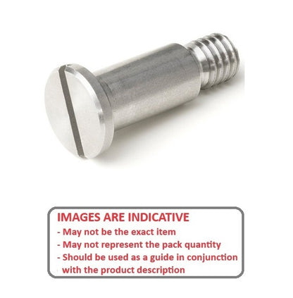 1047270 | SHLD032-003-SLL-S3 (50 Pcs) --- Shoulder Screws - 3.175x2.5 mm - 4-40 UNC Slotted Shallow Head - Stainless Steel 303/304 Similar to A2, 18-8 HRB80 Screw