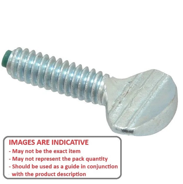 1065244 | THS048F-025-F-CZ-NT (Each) --- Thumb Screws - 10-32 UNF - 4.76mm - 25.4 - - Nylon Tip - Carbon Steel Zinc Plated Screw