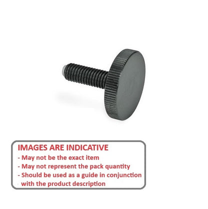 1059451 | THS048F-051-K-CB-FT --- Thumb Screws - 10-32 UNF - 4.76mm - 50.8 - - Flat Tip - Steel 12L14 Screw