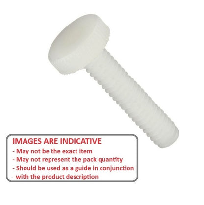 1055498 | THS035C-013-K-NY (Each) --- Thumb Screws - 6-32 UNC - 3.5mm - 12.7x15.88 mm Knurled - NYLATRON GS PA66 + MoS2 Screw