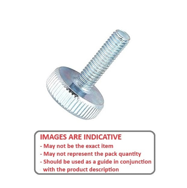 1043288 | THS028C-008-K-BZ --- Thumb Screws - 4-40 UNC - 2.85mm - 7.94x12.7 mm Knurled - Brass Screw