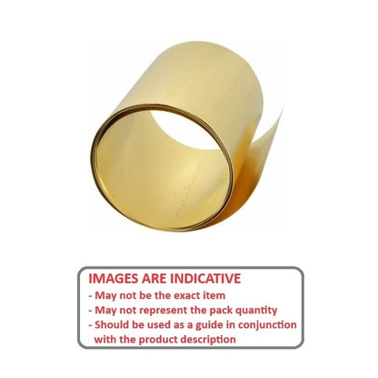 1000986 | SHM-0127-0300-0762-BR --- Brass Shim and Foil - 0.127x300x762 mm - Brass Commercial