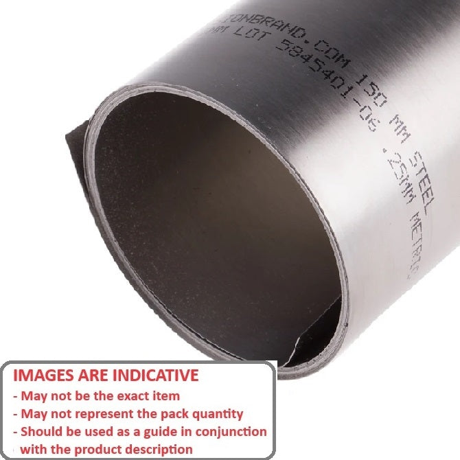 1000540 | SHM-0051-0152-2540-CR (Roll) --- Steel Shim and Foil - 0.051x152.4x2540 mm - Cold Rolled Low Carbon Steel