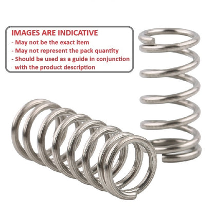1140005 | CS-3000-0410-50-S2-C (50 Pcs) --- Compression Springs - 30x41x5 mm - Stainless Steel 302/304 Similar to A2, 18-8 Spring