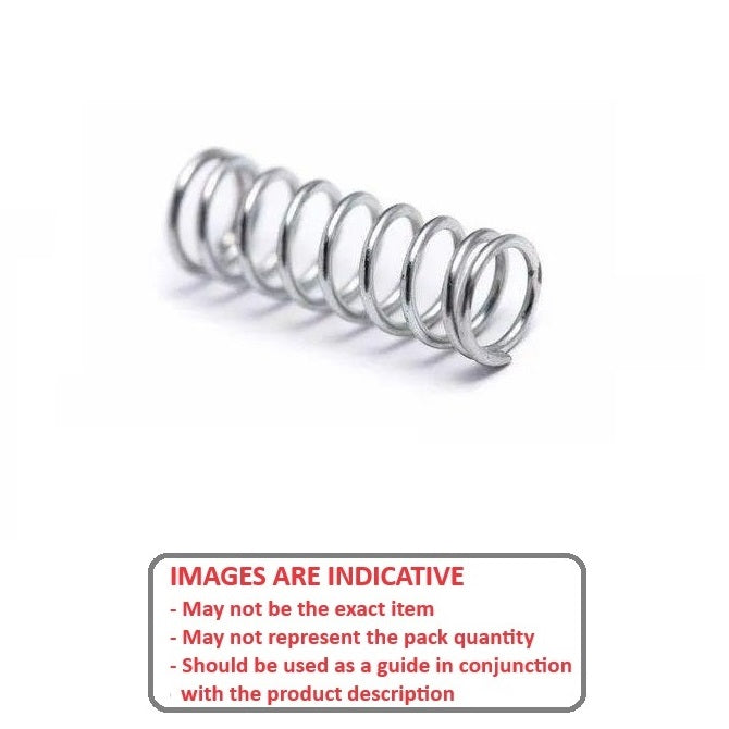 1127759 | CS-2223-0508-31-Z --- Compression Springs - 22.23x50.8x3.05 mm Music Wire - Carbon Spring Steel Zinc Plated