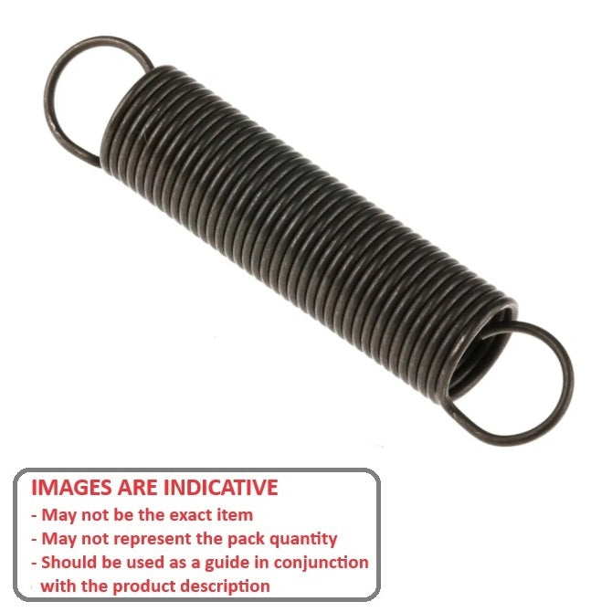 1046851 | ES-0305-0254-04-M --- Extension Springs - 3.05x25.4x0.36 mm Music Wire - Steel Spring