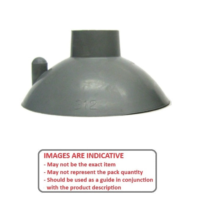 1176927 | A-45RS (2 Pcs) --- Suction Cups - 79.4x41.3 mm - Hollow Neck with 1/4-20 Insert - EPDM rubber Suction Cup