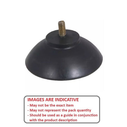 1151152 | A-65RS (Each) --- Suction Cups - 38.1x15.9 mm - 8-32 x 3/8" Stud - Blend of natural rubber and SBR rubber