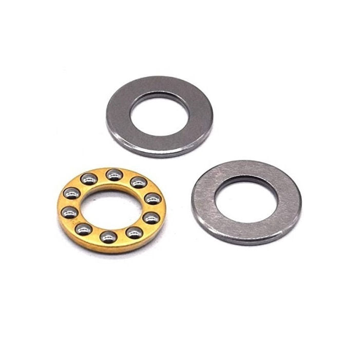 1061277 | T-0050-0110-F-BR (20 Pcs) --- Thrust Ball Bearings - 5x11x4.5 mm / 5 mm Flat - Chrome Steel