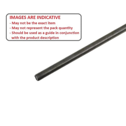 1064640 | AT060M-1000-M (Length) --- Allthread Threaded Rod - M6 - 6x1mm - 1.000 mm / 25.4 TPI 1000 mm - Steel