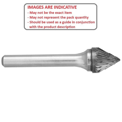 1224913 | GAR74132RS --- Rotary Files Tools - Type Taper Shape - 90 deg - 3.175 Double Cut - Carbon Steel File
