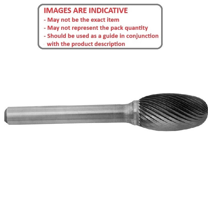 1224784 | GAR74080RS --- Rotary Files Tools - Type Egg Shape 3.175 - 5.556 Standard Cut - Carbon Steel File