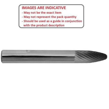 1224796 | GAR74092RS --- Rotary Files Tools - Type Tree - Radius Nose 3.175 - 12.7 Double Cut - Carbon Steel File
