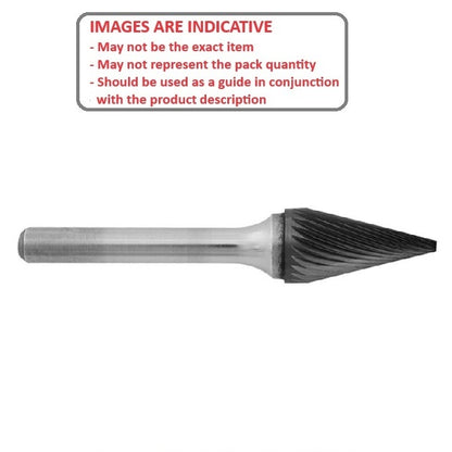 1224787 | GAR74162RS --- Rotary Files Tools - Type Cone - Flat Shape - 12 deg - 3.175 - 9.525 Double Cut - Carbon Steel File