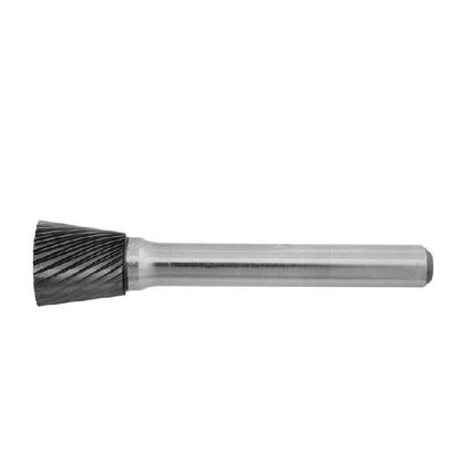 1225086 | GAR71012RS --- Rotary Files Tools - Type Inverted Cone - 10 deg - 6.35 - 7.938 Double Cut - Carbon Steel File