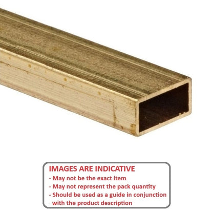 1048773 | 2T-0064-0032-0300-BR --- Rectangular Tube - 3.18x6.35x304.8 mm - Brass