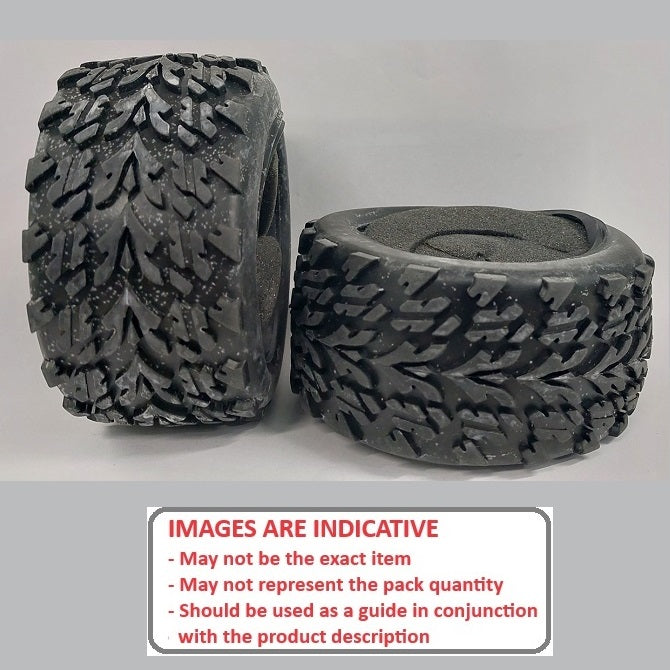 1226605 | TY-XM-085-52-C (Pair) --- RC Car Tyres Hobby - Type Road Style Tread 85x52 mm Tenth Scale - Plastic Tyre