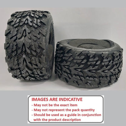 1226605 | TY-XM-085-52-C (Pair) --- RC Car Tyres Hobby - Type Road Style Tread 85x52 mm Tenth Scale - Plastic Tyre
