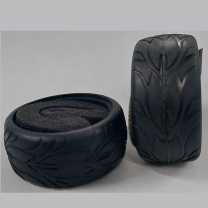 1226391 | TY-XR-063-26-FL (2 Pcs) --- RC Car Tyres Hobby - Type Flame Pattern 63x26 mm Tenth Scale - Natural Rubber Tyre