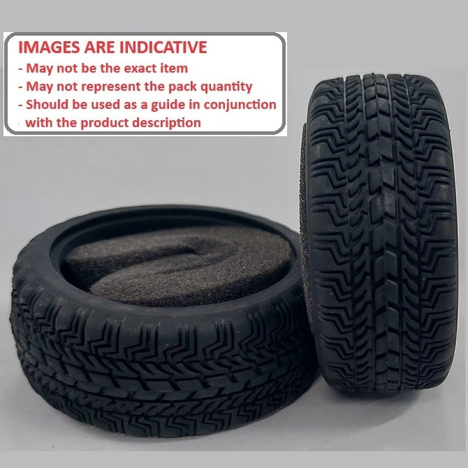 1226392 | TY-XR-063-26-OR (2 Pcs) --- RC Car Tyres Hobby - Type Off Road Pattern 63x26 mm Tenth Scale - Natural Rubber Tyre