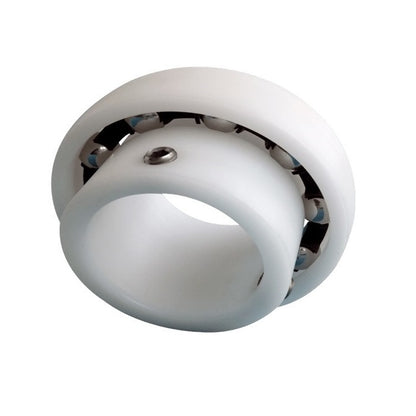 Spherical OD Bearings - 31.75x62x38.1 mm - Acetal with Stainless 316 Balls