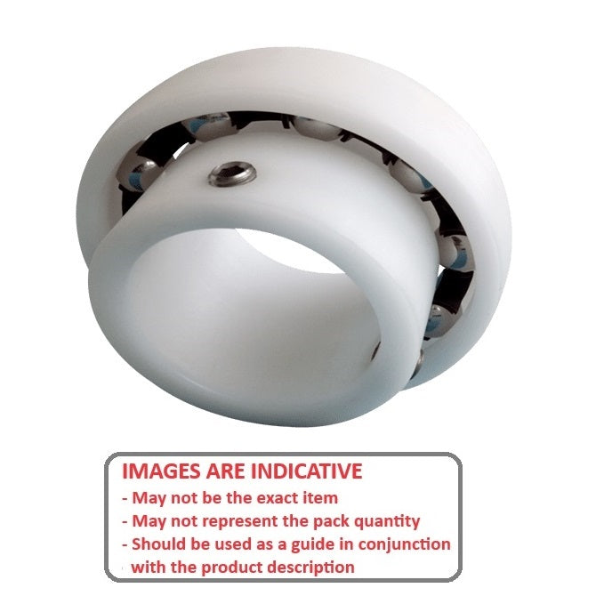 1120047 | P-UC204-12-AS6 --- Spherical OD Bearings - 19.05x47x31 mm Suits Plastic Housings - Acetal with Stainless 316 Balls Bearing
