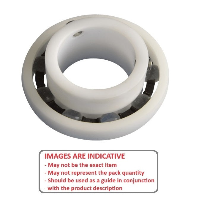 1120052 | P-UC204-12-AGL (5 Pcs) --- Spherical OD Bearings - 19.05x47x31 mm Suits Plastic Housings - Acetal with Glass Balls Bearing