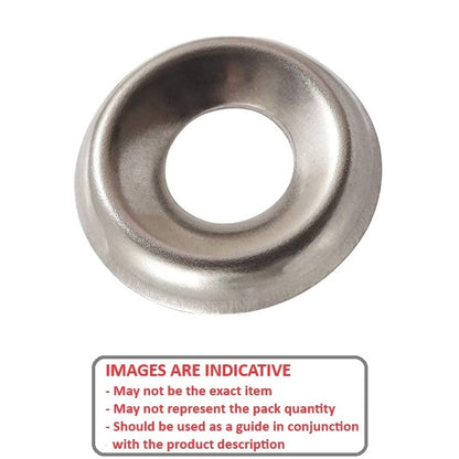 1066120 | W0060-CU-012-030-A (6 Pcs) --- Cup Washers - 6x12x3 mm - Aluminium Washer