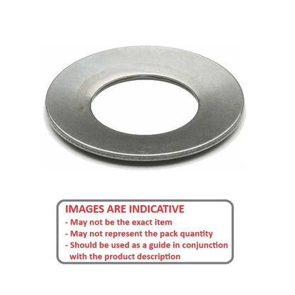 1125948 | W0102-D-019-004-BB-C (Each) --- Disc Spring Washers - 18.8x10x0.35 mm Ball Bearing Type - Carbon Steel Washer