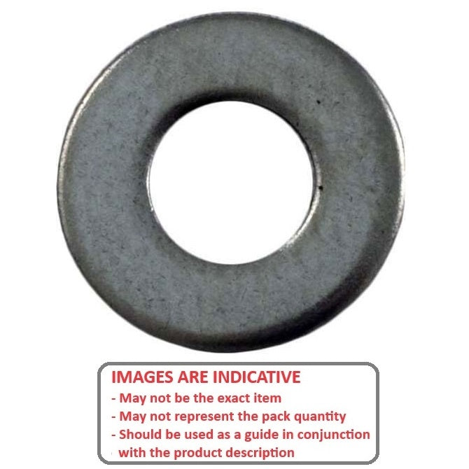 1098031 | W0100-F-023-020-C (Pack of 10)  --- Flat Washers - 10x22.9x2 mm Commercial - Steel - Plain Washer