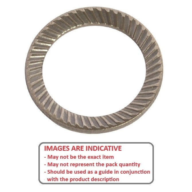 1051947 | W0040-LK-007-005-S-CB (5 Pcs) --- Serrated Washers - 4x7x0.5 mm Safety - Carbon Spring Steel Self Finish Washer