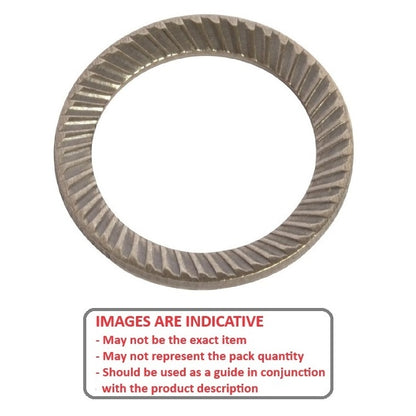 1051947 | W0040-LK-007-005-S-CB (5 Pcs) --- Serrated Washers - 4x7x0.5 mm Safety - Carbon Spring Steel Self Finish Washer
