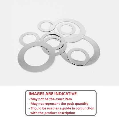 1065321 | W0060-FP-008-0018-S400 (20 Pcs) --- Flat Washers - 6x8x0.18 mm Precision Shim - Stainless Steel AISI 400 Series Heat Treated Washer