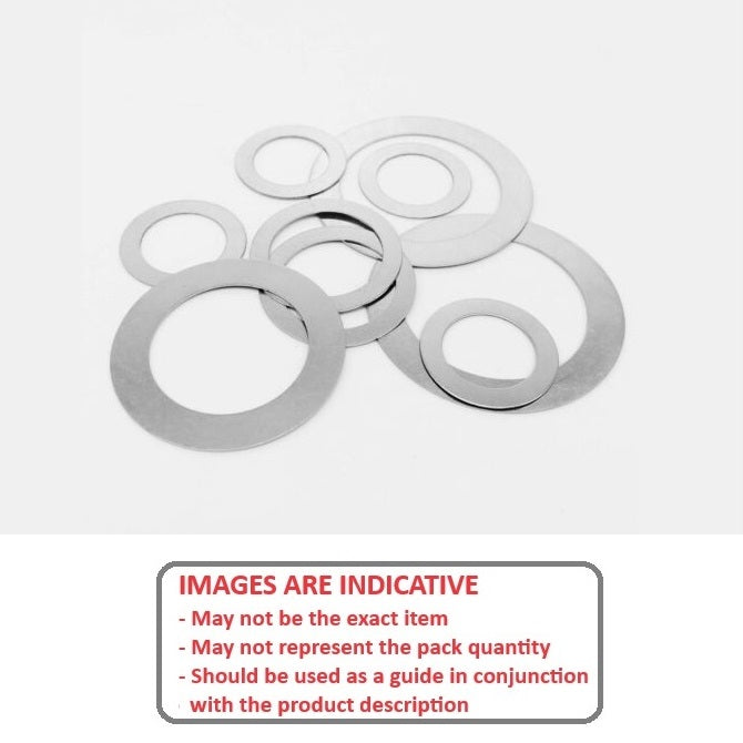 1052869 | W0032-FP-005-0013-S6 (Pack of 5)  --- Flat Washers - 3.175x4.763x0.127 mm Precision Shim - Stainless Steel 316 Similar to A4, 18-10 Washer