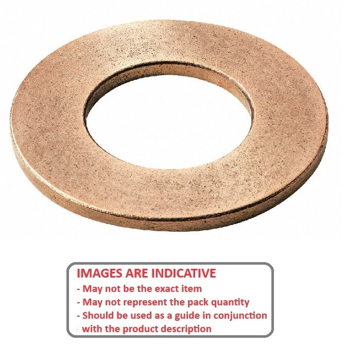 1170737 | W0504-F-076-064-SB (Each) --- Flat Washers - 50.4x76.2x6.35 mm Precision Ground Sintered Bronze - Sintered Bronze, Self Lubricating Washer