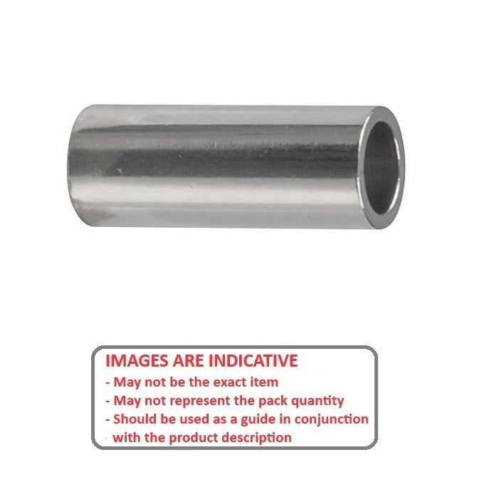 1080257 | W0080-FP-014-100-C (10 Pcs) --- Through Bore Round Spacers - 8x14x10 mm Carbon Steel - Steel Spacer