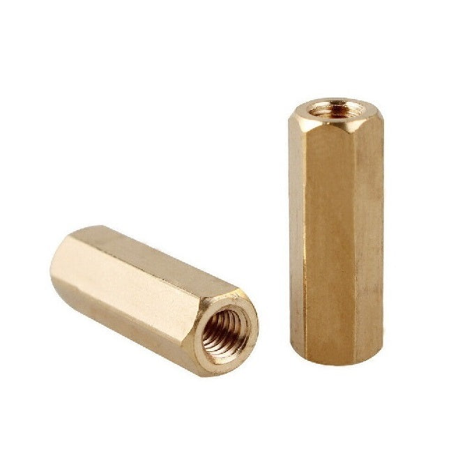 Threaded Spacers - M4 - 4x0.7mm - 60x7 mm Hex - Brass Spacer